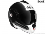 Capacete de motocicleta Roof Desmo Flash Preto-Branco (preto-branco) - Roof