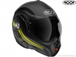 Capacete de motocicleta Roof Desmo Streamline Matt Black-Steel-Yellow Fluo (preto-aço-amarelo fluo fosco) - Roof