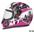 Capacete integral MT Thunder kids Breeze D8 rosa brilhante - para crianças