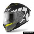 Capacete integral (rosto completo) Airoh - SPARK RISE BLACK MATT: Tamanho - L