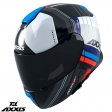 Capacete modular Axxis modelo Gecko SV Epic B7 azul brilhante (óculos de sol integrados) - Azul brilhante, XS (53/54cm)