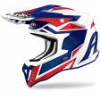 Capacete Strycker Axe branco/vermelho brilhante: Tamanho - M