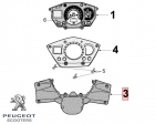 Carénage inférieur (guidon) d'origine - noir - Peugeot Jet Force 50-125cc - Peugeot