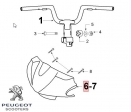 Carénage supérieur de guidon d'origine - rouge - Peugeot Vivacity / Vivacity 2 2T 50-100cc - Peugeot