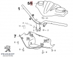 Carénage supérieur de guidon - gris foncé - Peugeot Speedfight 2 / Speedfight WRC / X -Race / X-Team 2T 50-100cc - Peugeot