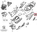 Carena laterala stanga spate originala - galbena - Peugeot Speedfight / Speedfight 2 / Speedfight / X-Race 2T 50-100cc - Peugeot