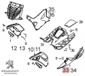 Carena laterale sinistra originale del pavimento - gialla - Peugeot Speedfight / Speedfight 2 / WRC / X-Race 2T 50-100cc - Peuge