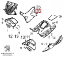 Carenado lateral derecho original del suelo - plateado - Peugeot Speedfight / Speedfight 2 / WRC / X-Race 2T 50-100cc - Peugeot