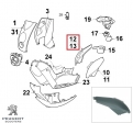 Carenado lateral derecho original - Rojo - Peugeot Ludix 10 One / Ludix 12 Blaster / Ludix 14 Classic 2T 50cc - Peugeot