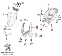 Carenagem dianteira original - vermelha - Peugeot Vivacity 3 L / Vivacity 3 L Sportline 2T / Vivacity 3L 4T 50cc - Peugeot