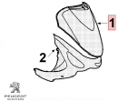 Carenagem frontal superior original - laranja - Peugeot Vclic / Vclic Evolution 4T 50cc - Peugeot