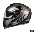 Casca modulabila motociclete MT Atom SV Transcend E2 negru/gri mat Pinlock ready - Negru/gri mat, S (55/56cm)