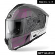 Casco integral Airoh Spark Cyrcuit rosa brillante: Talla - XS