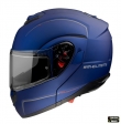 Casco modular MT Atom SV A7 azul mate listo para Pinlock