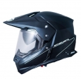 Casque de moto tout-terrain MT Synchrony Duo Sport noir brillant avec visière (lunettes de soleil intégrées) - Noir brillant,