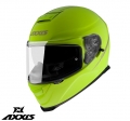 Casque intégral Axxis modèle Eagle SV A3 jaune fluorescent brillant (visière solaire intégrée)