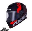 Casque intégral Axxis modèle Eagle SV Diagon D1 rouge brillant (visière solaire intégrée)