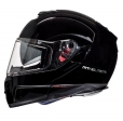 Casque intégral modulaire pour motos MT Atom SV, noir brillant, prêt pour Pinlock - Noir brillant, XL (61/62cm)