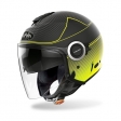 Casque jet (ouvert) Helios Map jaune mat: Taille - MS