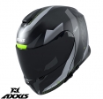 Casque modulaire Axxis modèle Gecko SV Shield B2 gris brillant (visière solaire intégrée)