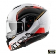 Casque modulaire MT Atom SV Quark B5 rouge/blanc brillant Pinlock prêt - Rouge/blanc brillant, S (55/56cm)