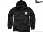 Casual Hoodie with Zip-Zip (Black) - Thor