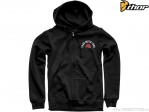 Casual Women's Rose Zip-Up Hoodie (Black) - Thor