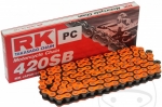 Chaîne RK orange néon OR420 SB/108 - Honda CR 80 R / Kawasaki KX 65 A / KTM SX 60 / SX 65 / Yamaha DT 50 M / TY 50 M - RK