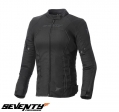 Chaqueta de moto (chaqueta de mujer) Racing Seventy verano/invierno modelo SD-JR67 color: negro - Negro, M