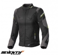 Chaqueta de moto (chaqueta de mujer) Racing Seventy verano/invierno modelo SD-JR71 color: negro/amarillo fluorescente - Negro/am