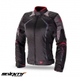 Chaqueta (motocicleta) para mujeres Racing Seventy verano/invierno modelo SD-JR49 color: negro/rojo - Negro/rojo, XL