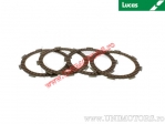 Clutch plate kit (textolite) - Honda CR 80 R ('80-'83) / CRF 100 F ('04-'13) / MBX 80 S ('82-'87) / Yamaha YBR 125 ED - Lucas