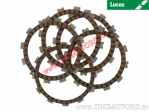 Clutch plate kit (textolite) - Suzuki DR 250 S ('82-'87) / GN 250 ('85-'99) / GZ 250 Marauder ('99-'08) / VL 250 - Lucas