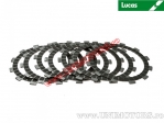 Clutch plate kit (textolite) - Yamaha DT 250 MX / XS 250 / YZ 250 / DT 400 MX / XS 400 / YZ 465 / XS 750 - Lucas