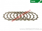 Clutch plate kit (textolite) - Yamaha DT 250 / RD 250 / RD 350 / RD 350 LC / XT 350 / YFZ 350 / DT 400 / RD 400 - Lucas