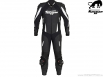 Combinaison en cuir Furygan Dark Apex noir-blanc pour moto