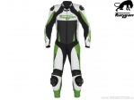 Combinaison moto Furygan Leather Apex Blanc-Noir-Vert (alb-negru-verde) - Furygan