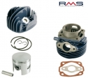 Conjunto de cilindro do motor D47mm parafuso 12 - Piaggio Ape 50 FL / Ape 50 RST / Vespa 50 S / PK 50 / PK 50 XL / FL / HP 2T AC