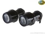 Conjunto de faróis de neblina redondos H3 MOLDURA PRETA 66.1mm - Hella