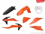 Conjunto de peças plásticas laranja/preto - KTM EXC 150 TPI / EXC 300 TPI / EXC-F ('20-'22) / EXC-F 350 ie 4T Sixdays ('20-'21