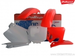 Conjunto de plástico rojo y blanco - Honda CR 125 R ('95-'97) / Honda CR 250 R ('95-'96) - Polisport