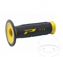 Conjunto de punhos de guidão 791 preto amarelo Progrip D: 22 mm L: 115 mm fechados - JM