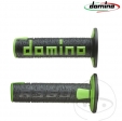 Conjunto de punhos de guidão A360 preto verde Domino D: 22 mm L: 120 mm fechados - JM