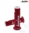 Conjunto de punhos de guidão A450 vermelho branco Domino D: 22 mm L: 125 mm abertos - JM