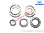 Conjunto de rolamentos e retentores de virabrequim - Aprilia Habana / Malaguti Crosser / Italjet Formula / Suzuki 50cc 2T - (Oly