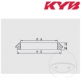 Conjunto de sellos de polvo telescópicos Kayaba 36 x 49 x 14 mm - Kawasaki EL 250 / EN 450 / EN 500 / GPZ 500 / KX 80 / KX 85 -