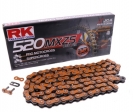 Corrente RK laranja 520 MXZ5 / 116 - Aprilia MXV 450 / Gas Gas EC 200 / Honda CR 125 R / Kawasaki KX 250 A / Suzuki RM 125 - RK