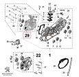 Cubierta lateral derecha (magneto) original - Peugeot Elyseo / Looxor / Metal X / Speedfight / Speedfight 2 / Trekker 2T 50cc - 