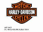 Cylinder Head Assembly, Rear, Oil, Black Granite - 16500405 - Harley-Davidson