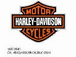 Cylinder Head Assembly, Rear, Oil, Black Granite - 16500540 - Harley-Davidson